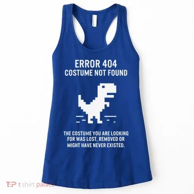 Halloween Error 404 Costume Not Found Coding Programmer Geek Women's Tank Top