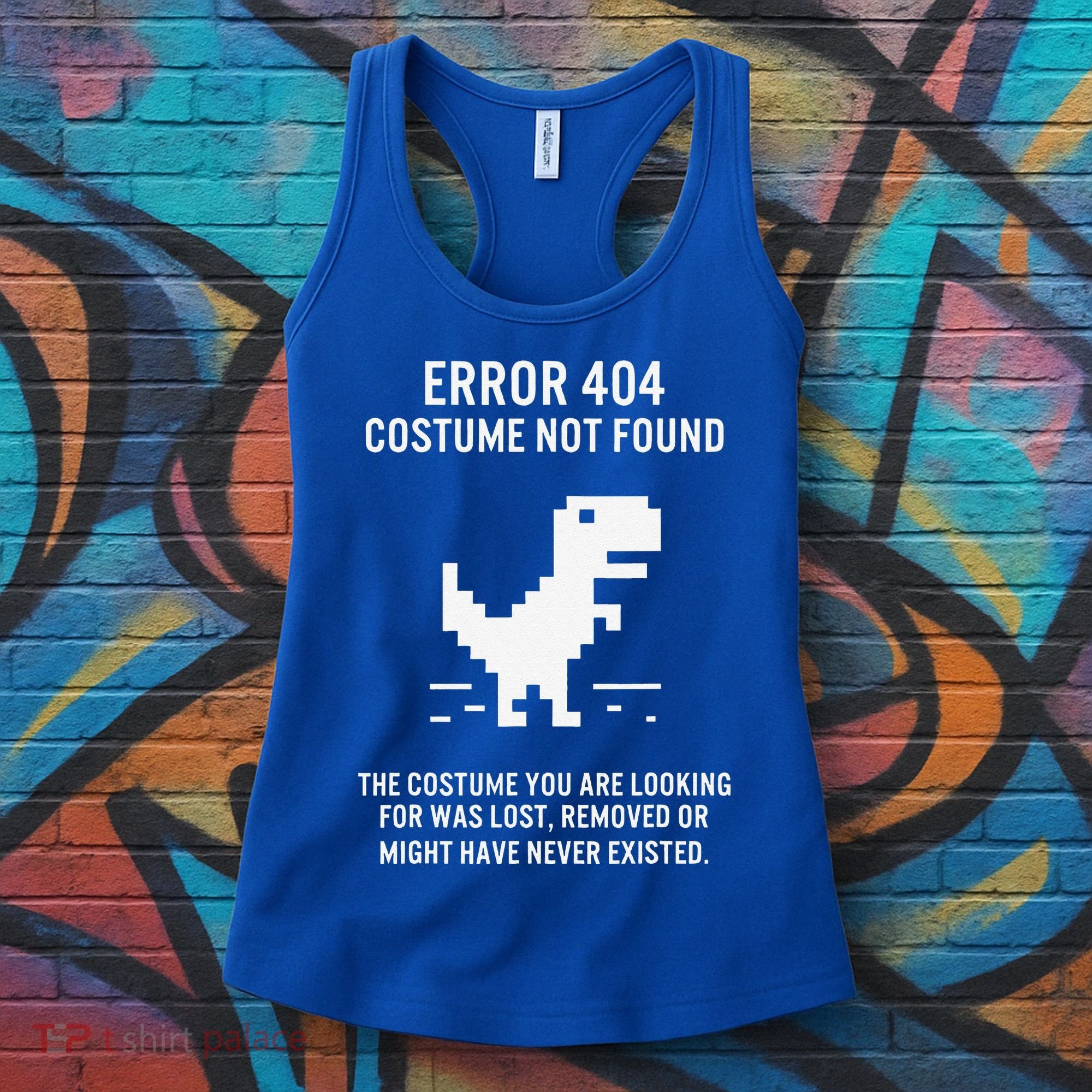 Halloween Error 404 Costume Not Found Coding Programmer Geek Women's Tank Top
