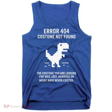 Halloween Error 404 Costume Not Found Coding Programmer Geek Tank Top