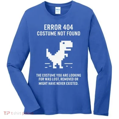 Halloween Error 404 Costume Not Found Coding Programmer Geek Women's Long Sleeve Shirt
