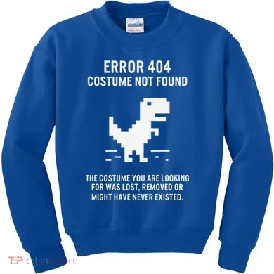 Halloween Error 404 Costume Not Found Coding Programmer Geek Kids Sweatshirt