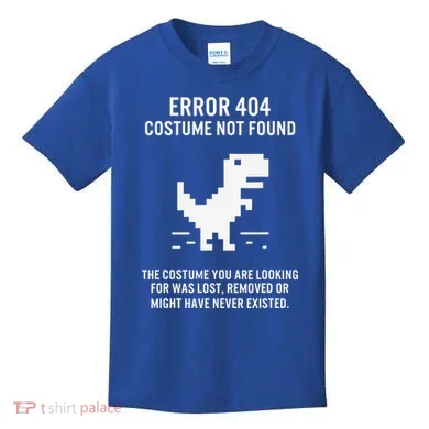 Halloween Error 404 Costume Not Found Coding Programmer Geek Kids T-Shirt