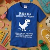Halloween Error 404 Costume Not Found Coding Programmer Geek Kids T-Shirt thumb 3