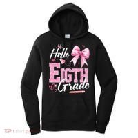 Hello Eight 8th Grade Of School Coquette Teacher Women's Hoodie thumb 0