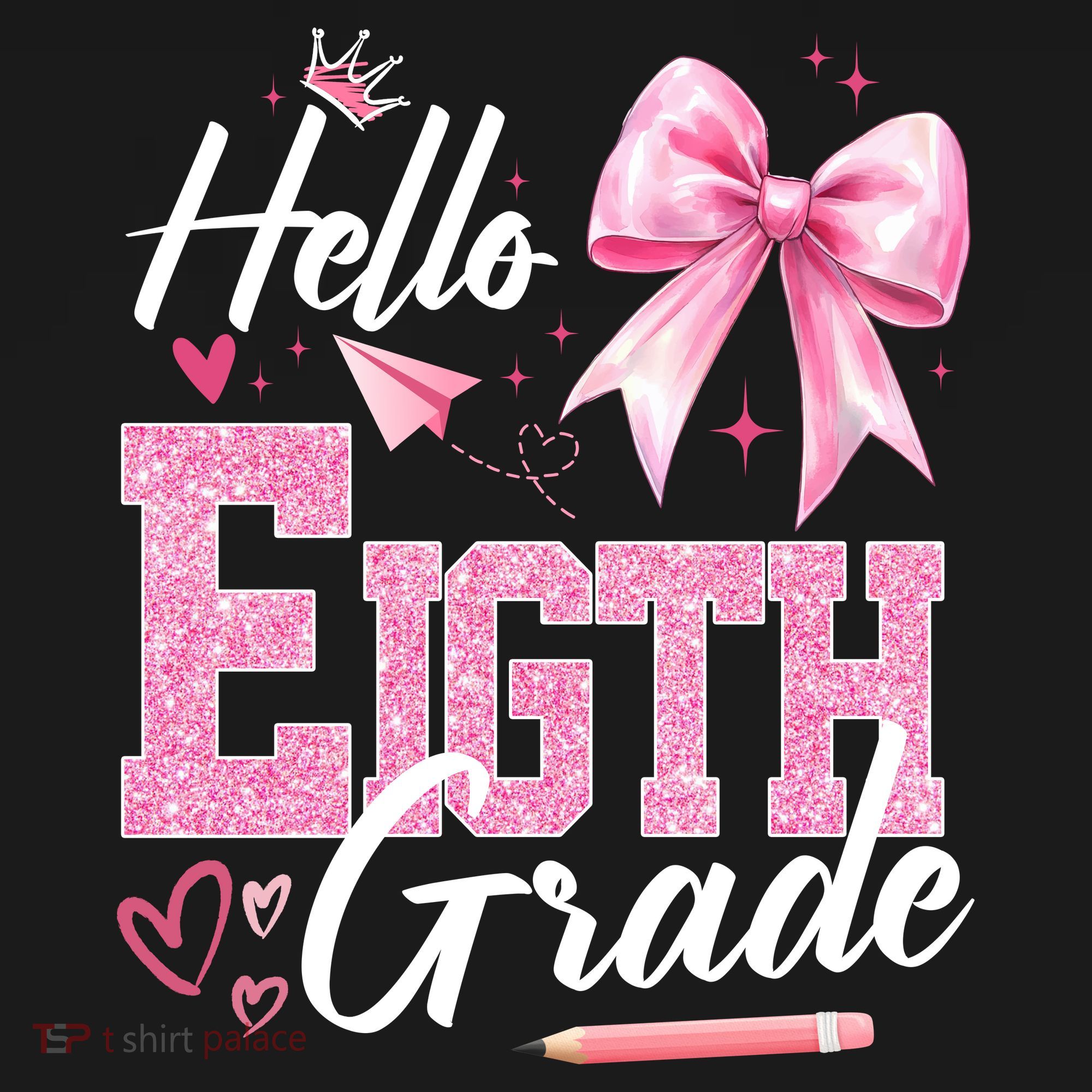 Hello Eight 8th Grade Of School Coquette Teacher Women's Hoodie