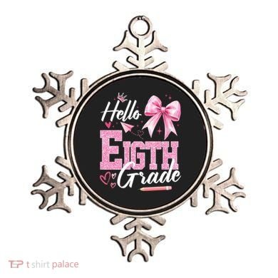 Hello Eight 8th Grade Of School Coquette Teacher Ornament