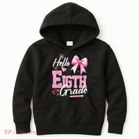 Hello Eight 8th Grade Of School Coquette Teacher Kids Hoodie thumb 0