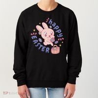 Happy Easter Adorable Bunny Women's Sweatshirt thumb 0