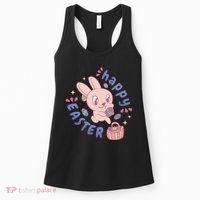 Happy Easter Adorable Bunny Women's Tank Top thumb 0