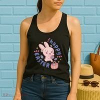 Happy Easter Adorable Bunny Women's Tank Top thumb 2