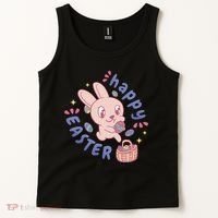 Happy Easter Adorable Bunny Tank Top thumb 2