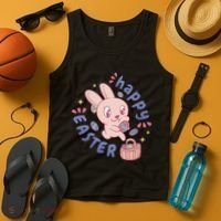 Happy Easter Adorable Bunny Tank Top thumb 4