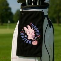 Happy Easter Adorable Bunny Golf Towel thumb 2