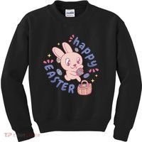 Happy Easter Adorable Bunny Kids Sweatshirt thumb 0