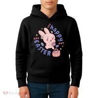 Happy Easter Adorable Bunny Kids Hoodie thumb 4