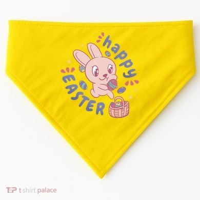 Happy Easter Adorable Bunny USA-Made Doggie Bandana