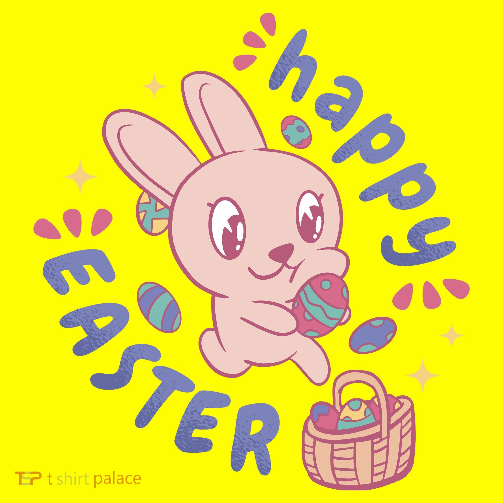 Happy Easter Adorable Bunny USA-Made Doggie Bandana