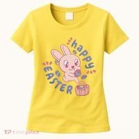 Happy Easter Adorable Bunny Women's T-Shirt thumb 0