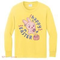 Happy Easter Adorable Bunny Kids Long Sleeve Shirt thumb 0