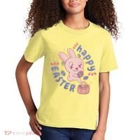 Happy Easter Adorable Bunny Kids T-Shirt thumb 2