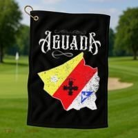 Hecho En Aguada Camisas De Puerto Rico Golf Towel thumb 1