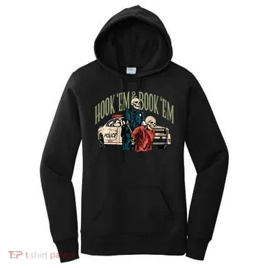 Hook Em And Book Em Women's Hoodie