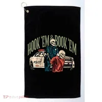 Hook Em And Book Em Golf Towel thumb 0