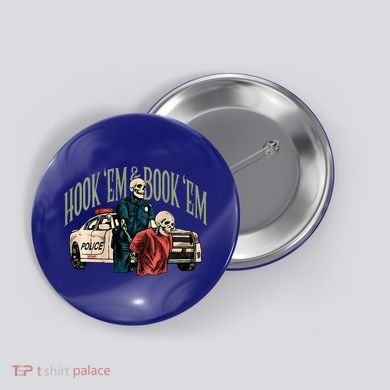 Hook Em And Book Em Button