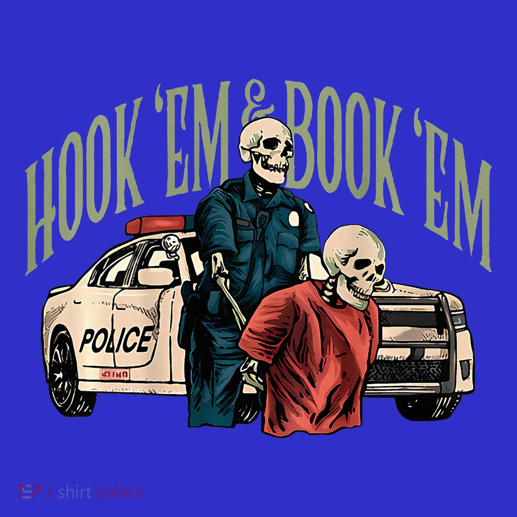 Hook Em And Book Em Button