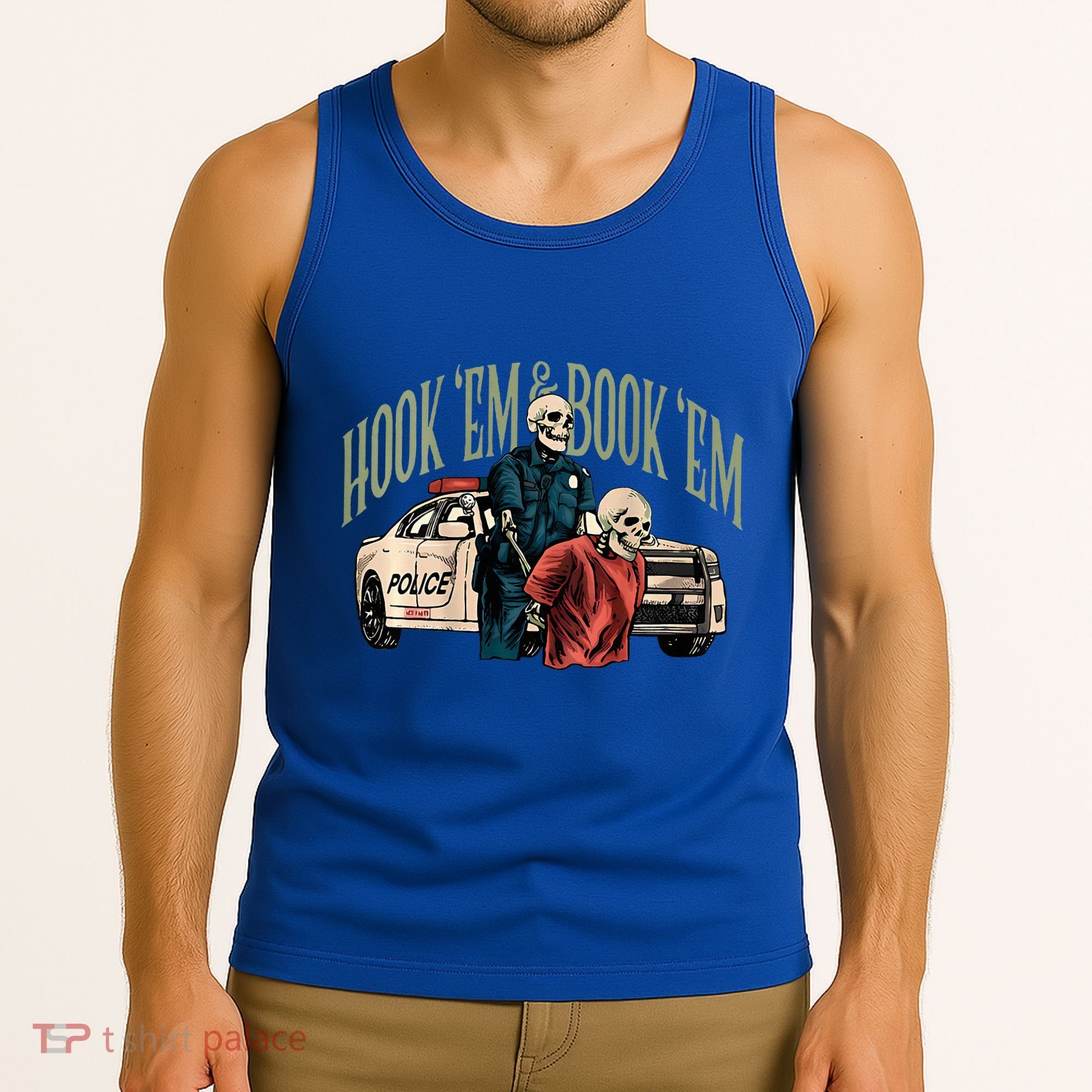 Hook Em And Book Em Tank Top