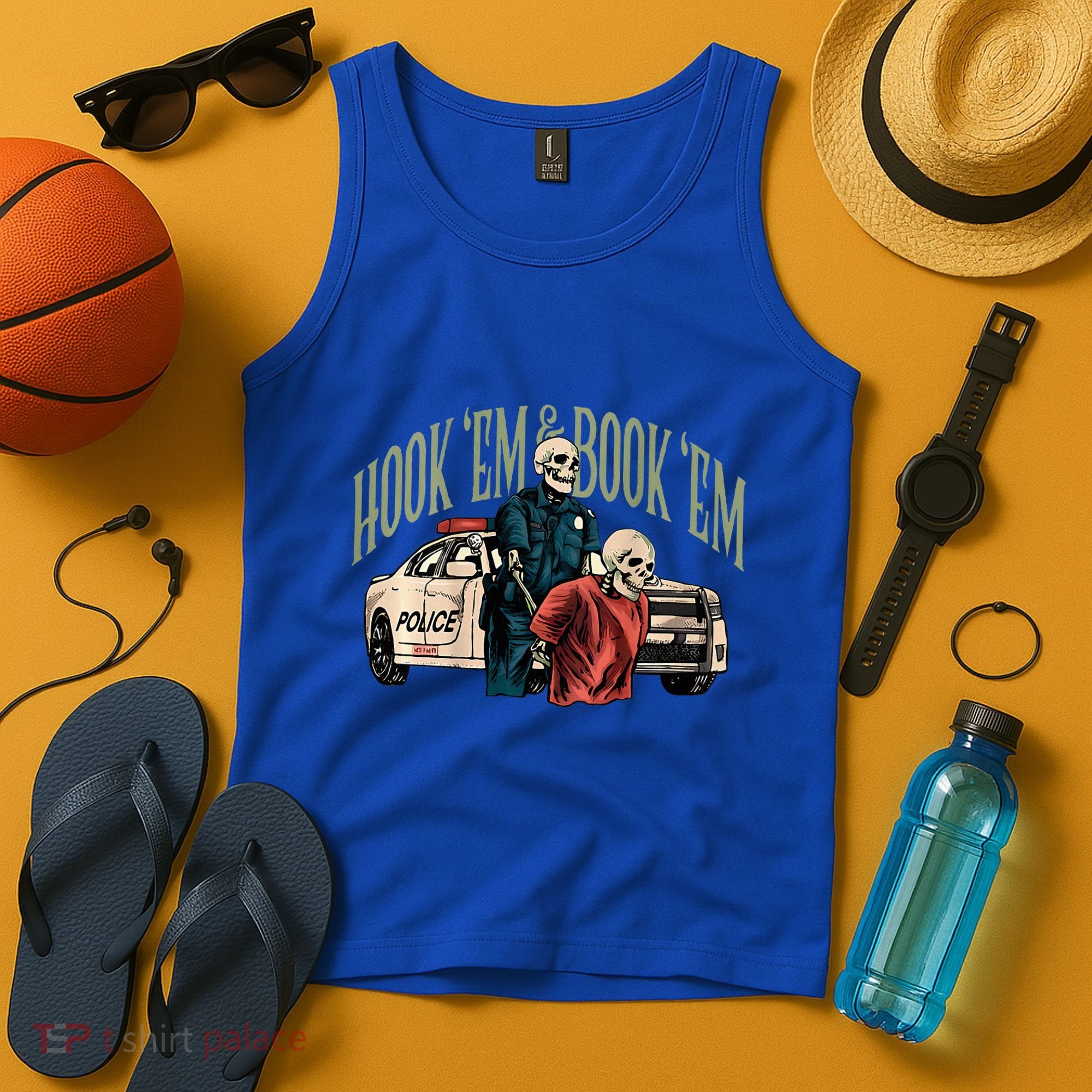 Hook Em And Book Em Tank Top