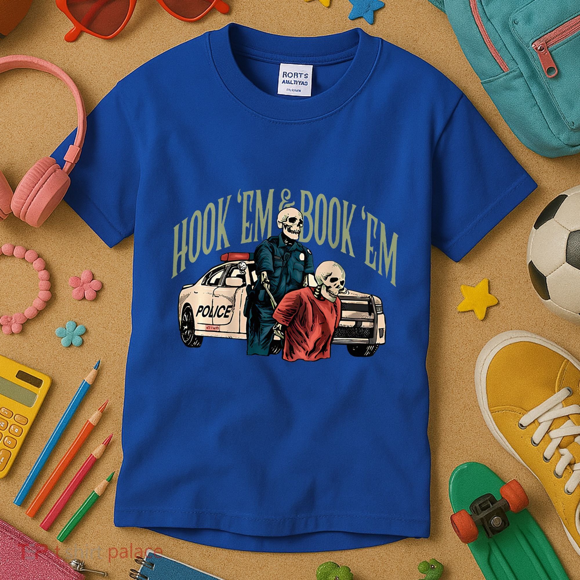 Hook Em And Book Em Kids T-Shirt