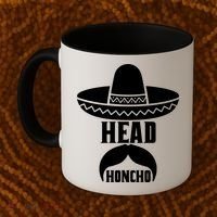 Head Honcho Sombrero Moustache Funny Cinco De Mayo Coffee Mug thumb 2