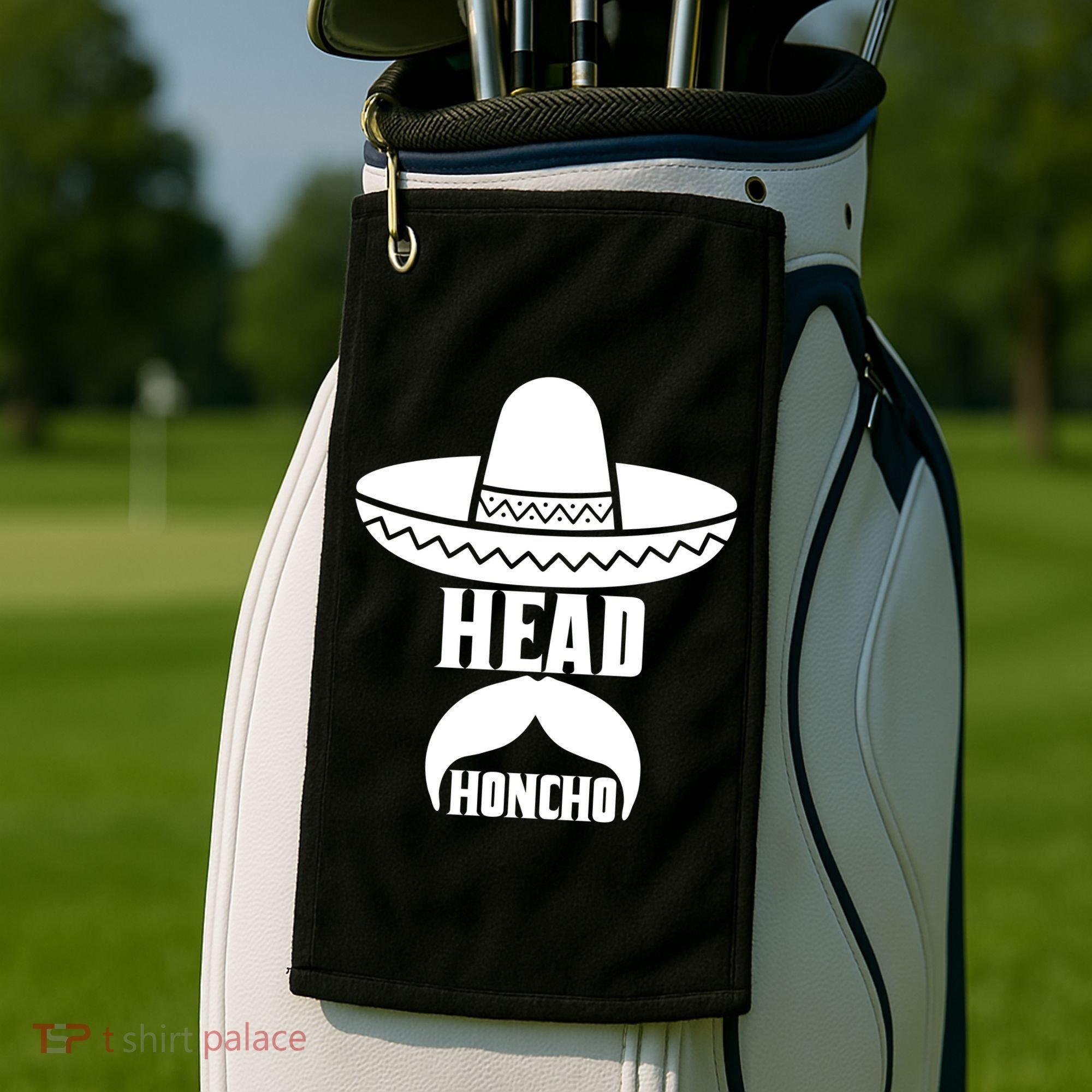 Head Honcho Sombrero Moustache Funny Cinco De Mayo Golf Towel