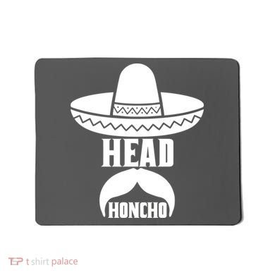 Head Honcho Sombrero Moustache Funny Cinco De Mayo Mousepad