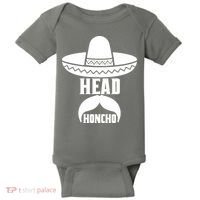 Head Honcho Sombrero Moustache Funny Cinco De Mayo Baby Bodysuit thumb 0
