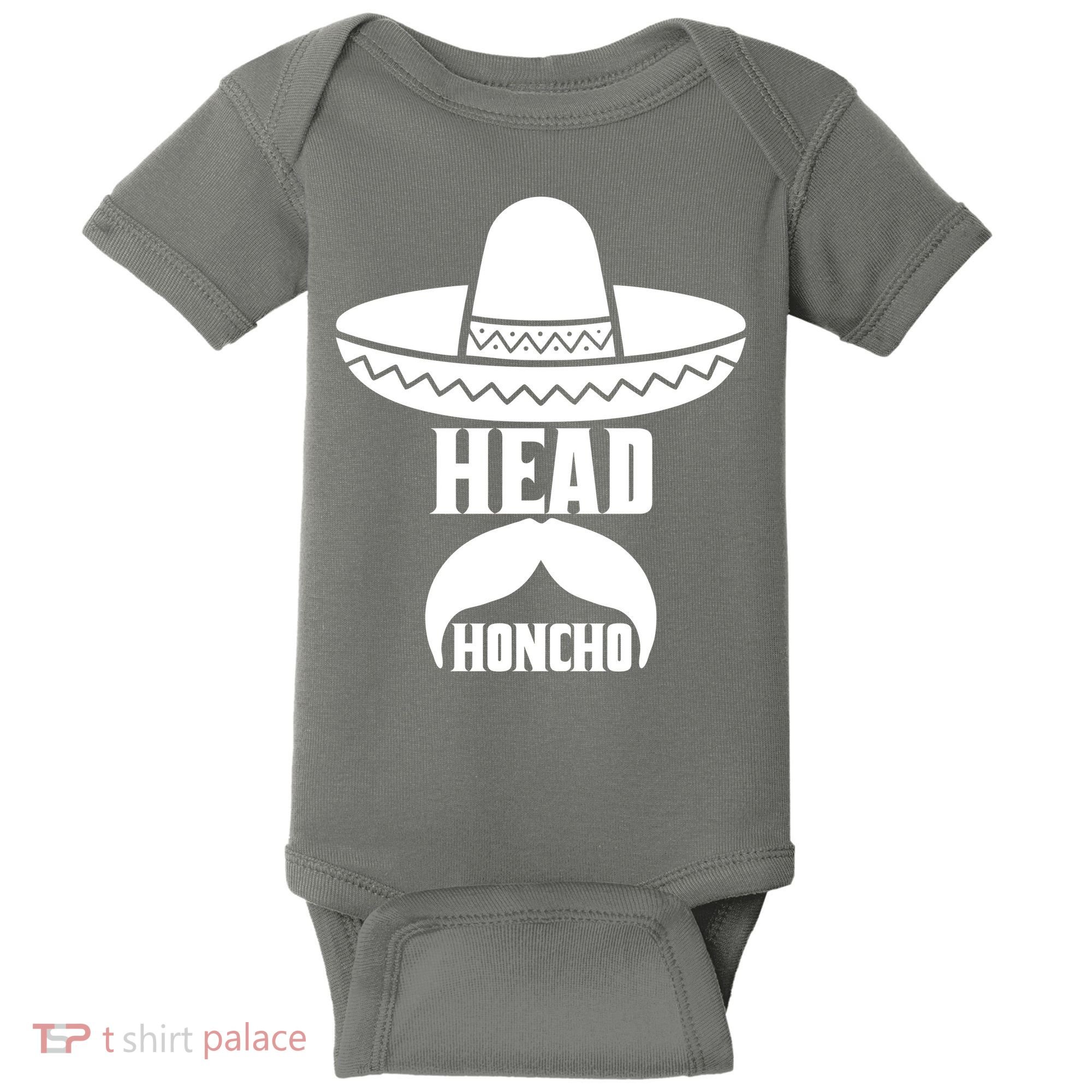 Head Honcho Sombrero Moustache Funny Cinco De Mayo Baby Bodysuit