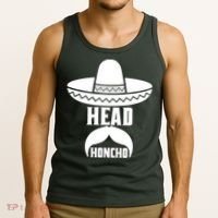 Head Honcho Sombrero Moustache Funny Cinco De Mayo Tank Top thumb 3