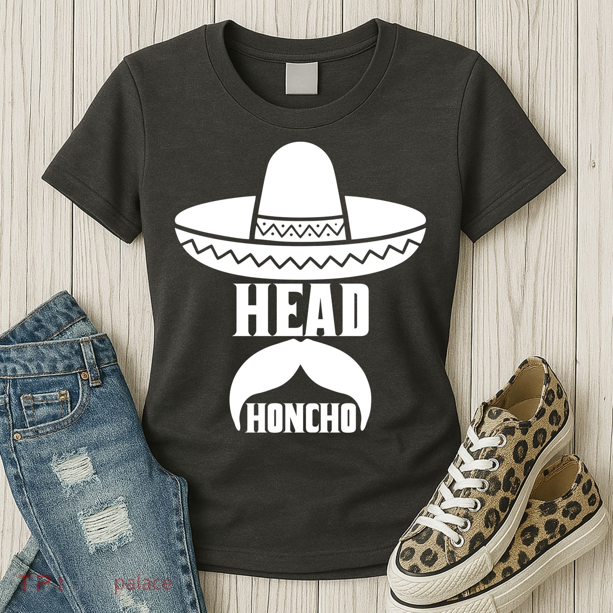 Head Honcho Sombrero Moustache Funny Cinco De Mayo Women's T-Shirt