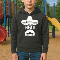 Head Honcho Sombrero Moustache Funny Cinco De Mayo Kids Hoodie thumb 2
