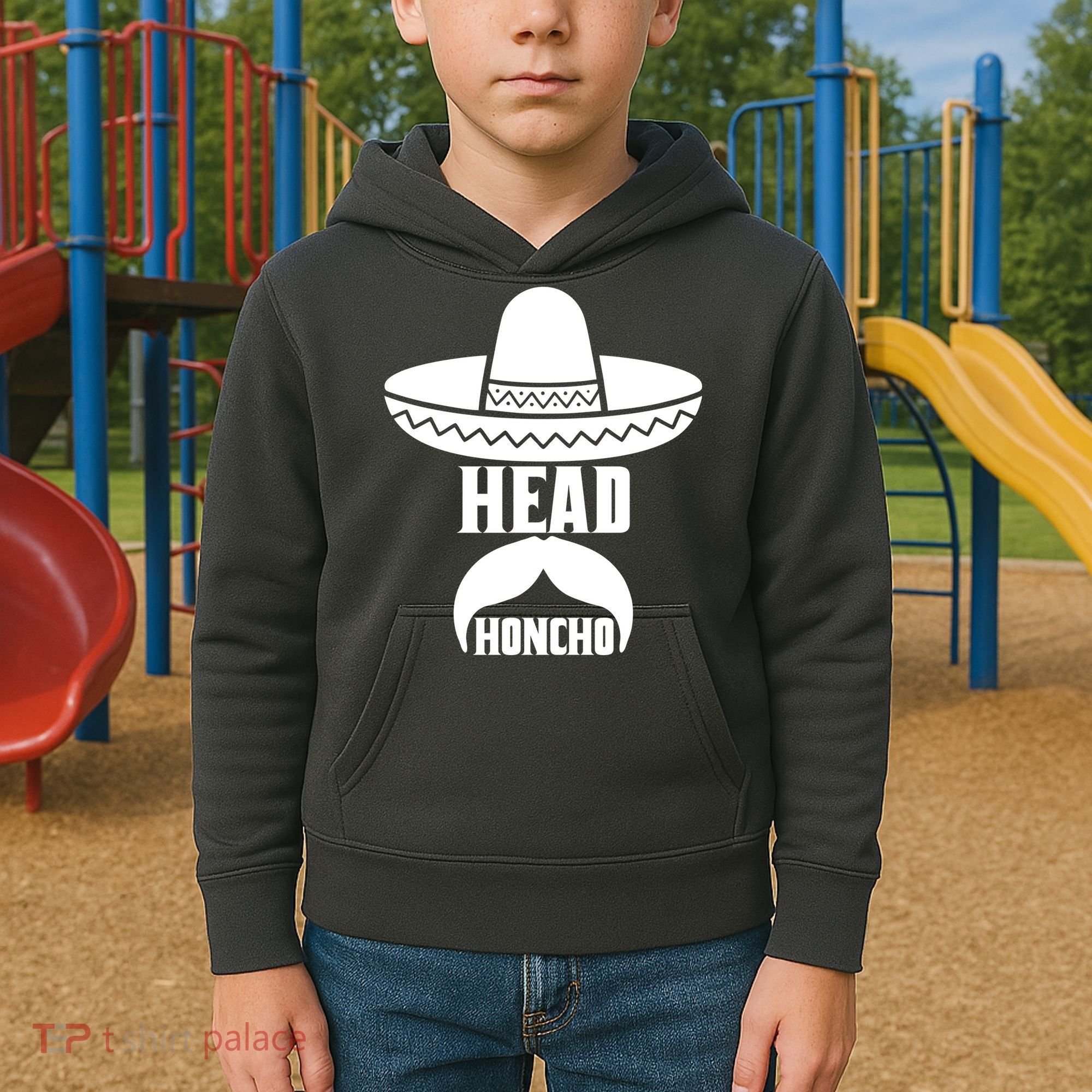 Head Honcho Sombrero Moustache Funny Cinco De Mayo Kids Hoodie