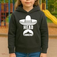Head Honcho Sombrero Moustache Funny Cinco De Mayo Kids Hoodie thumb 3