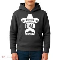 Head Honcho Sombrero Moustache Funny Cinco De Mayo Kids Hoodie thumb 4