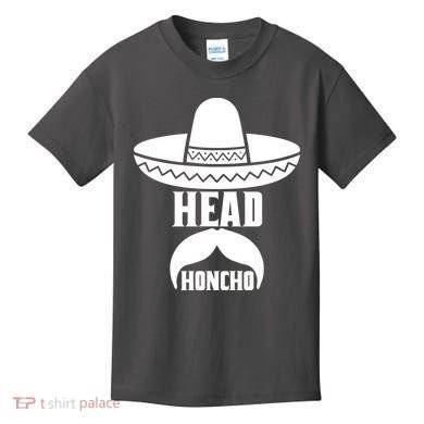 Head Honcho Sombrero Moustache Funny Cinco De Mayo Kids T-Shirt