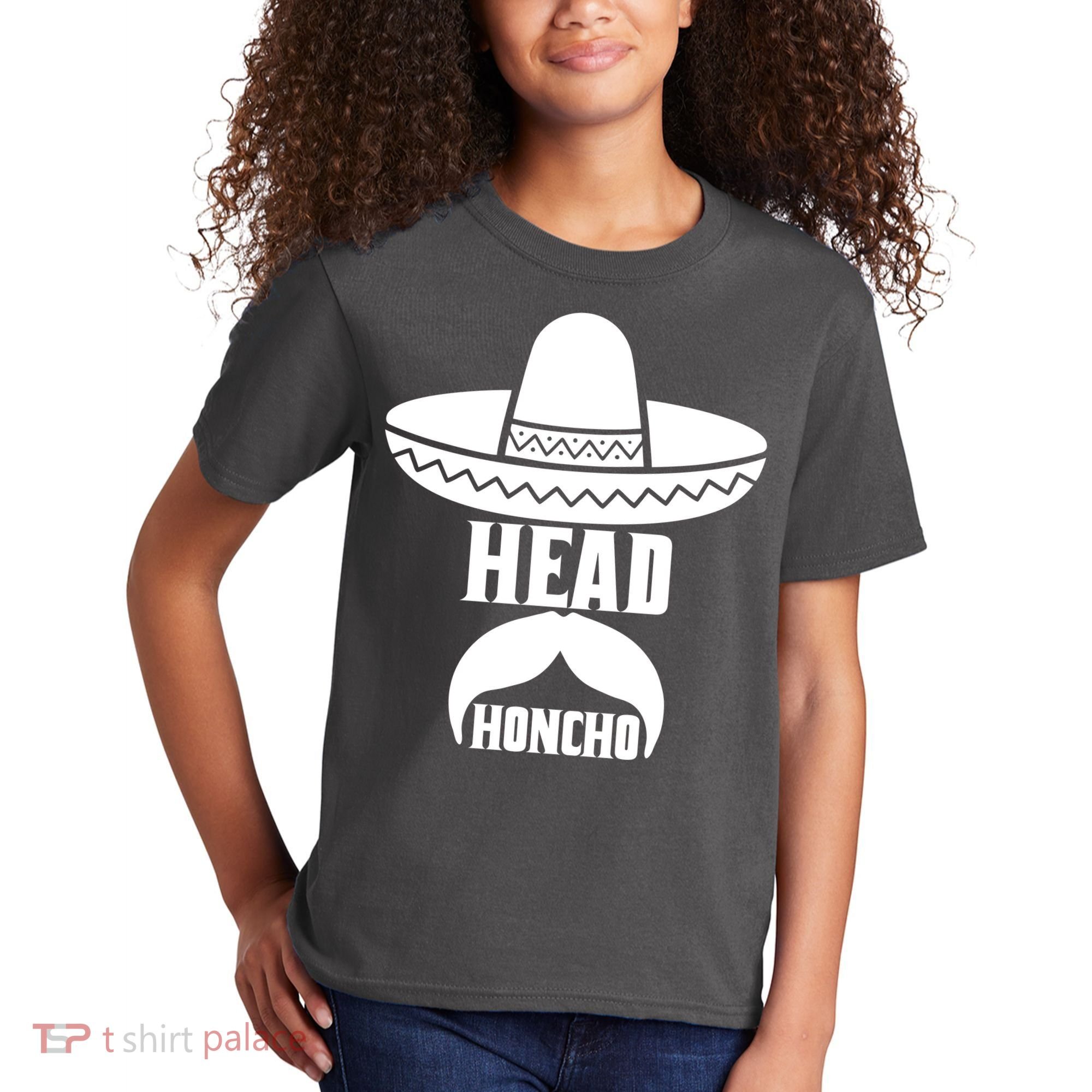 Head Honcho Sombrero Moustache Funny Cinco De Mayo Kids T-Shirt