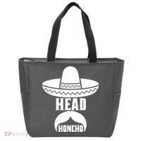 Head Honcho Sombrero Moustache Funny Cinco De Mayo Tote Bag thumb 0