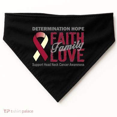 Head Neck Cancer Awareness USA-Made Doggie Bandana