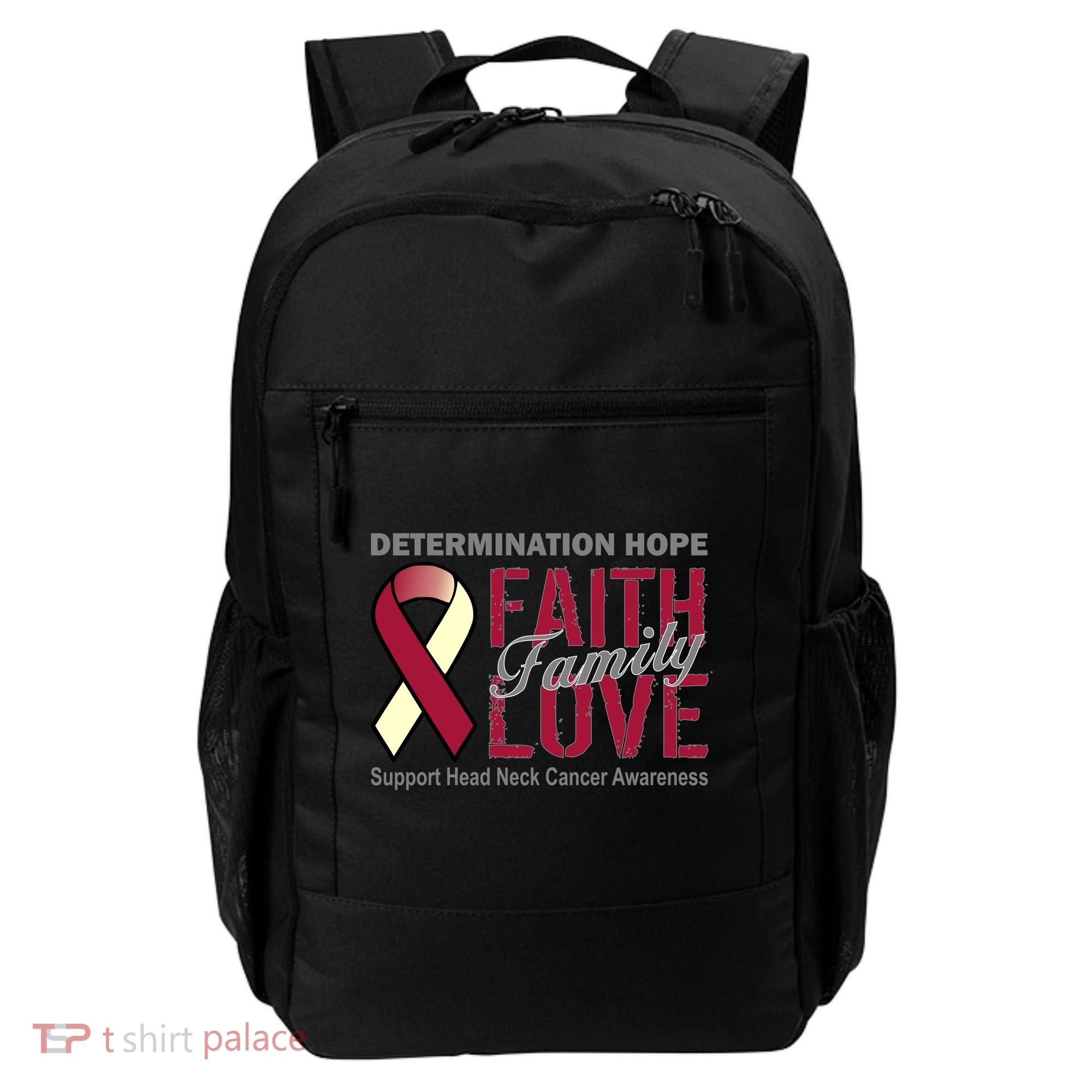 Head Neck Cancer Awareness Backpack