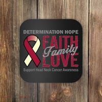 Head Neck Cancer Awareness Coaster thumb 0