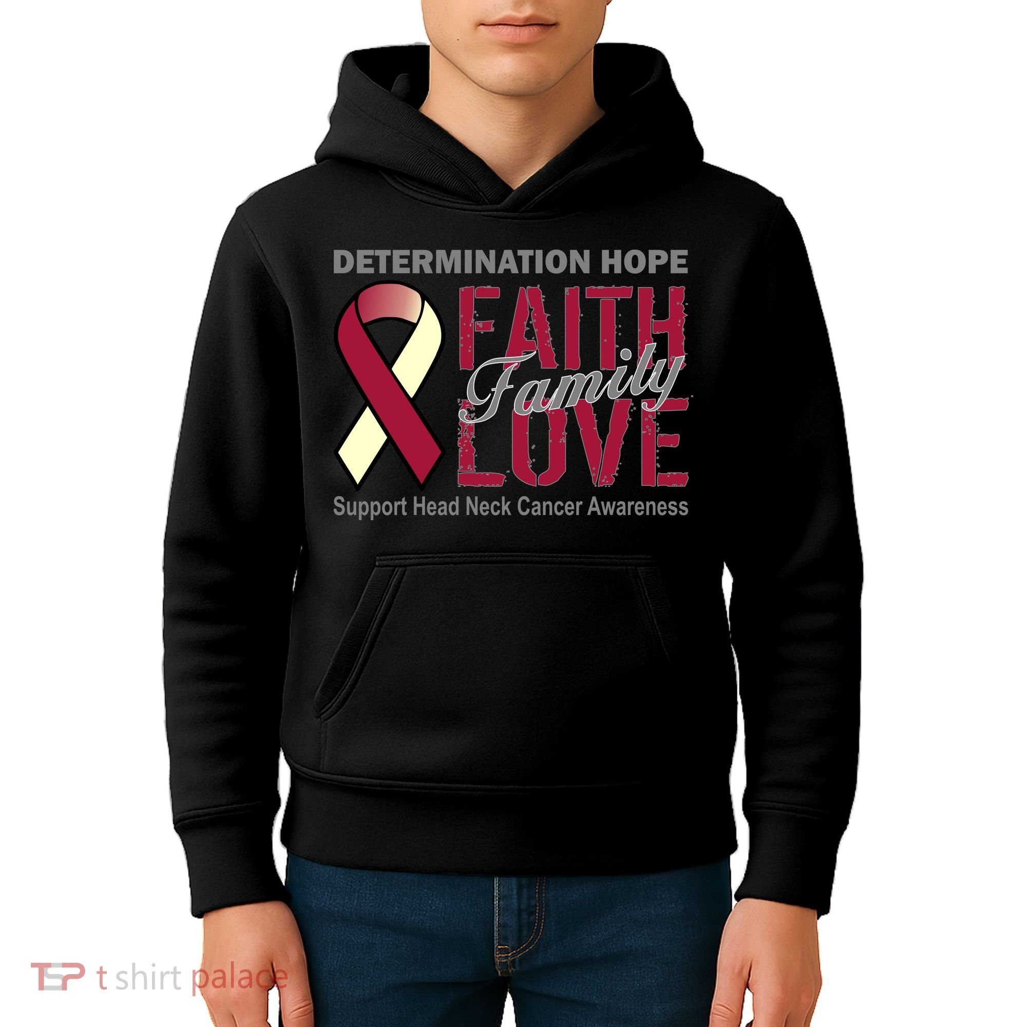 Head Neck Cancer Awareness Kids Hoodie